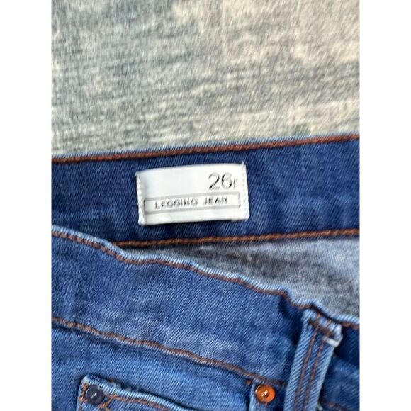 Gap 1969 Faded Medium Blue Denim Leggings Jeggings 26R - Picture 5 of 8